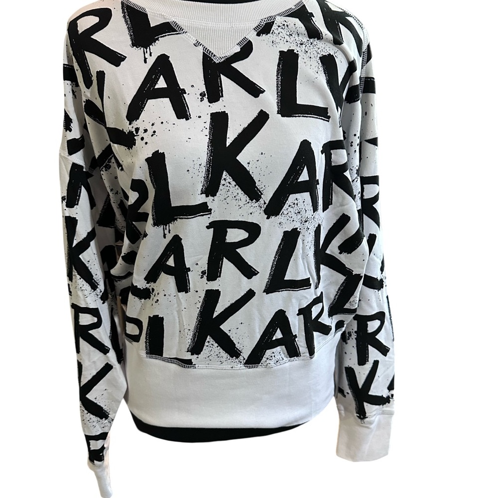 🌺NWOT🌺 Karl Lagerfeld Black and White Graphic Sweatshirt